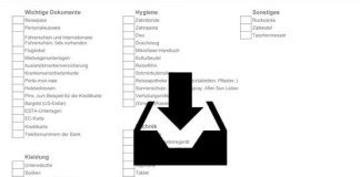 Packliste USA-Reise